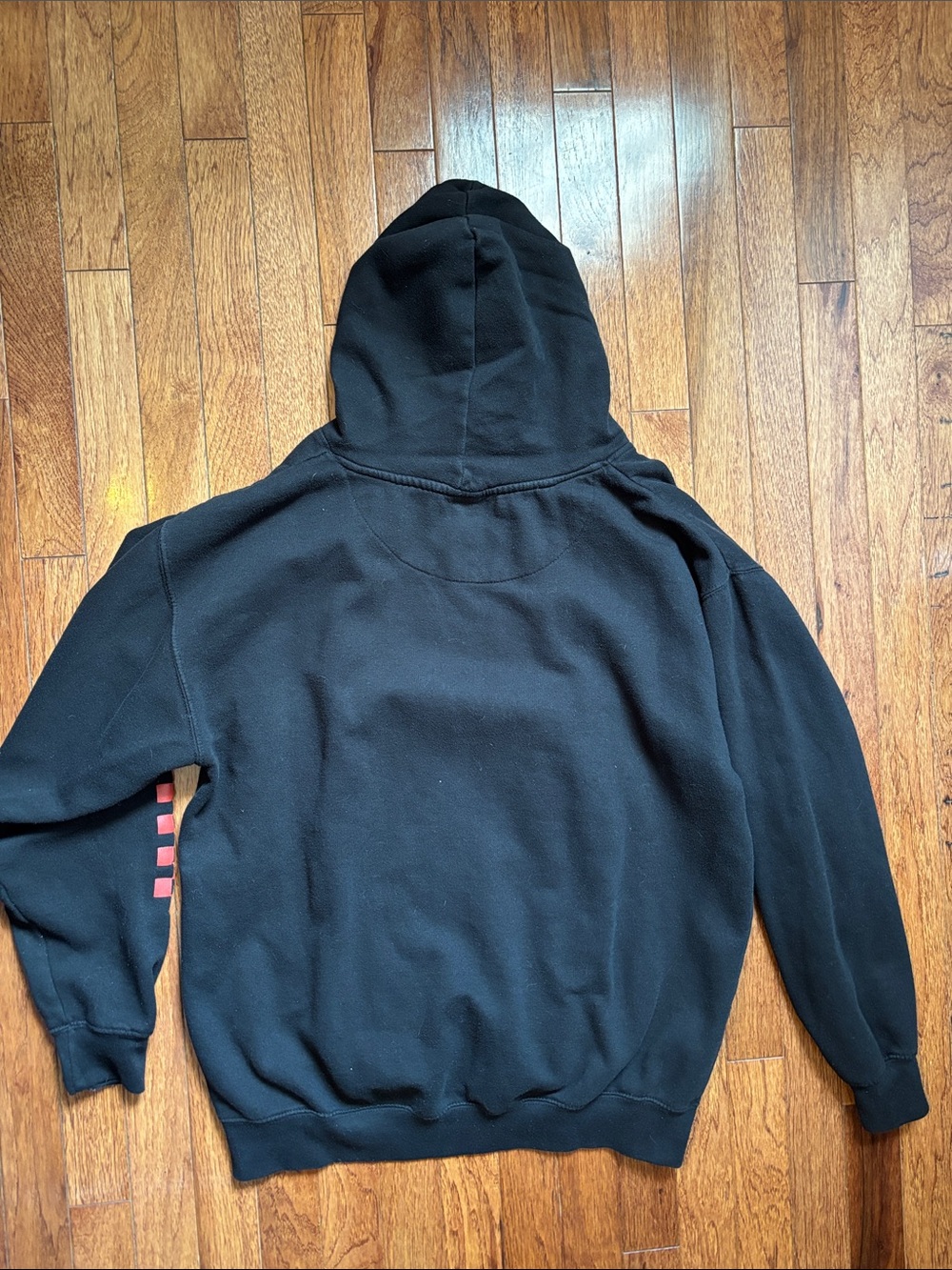 Poetic Justice Black 2Pac Hoodie with Checker Sleeve Size Large - Picture 8 of 8